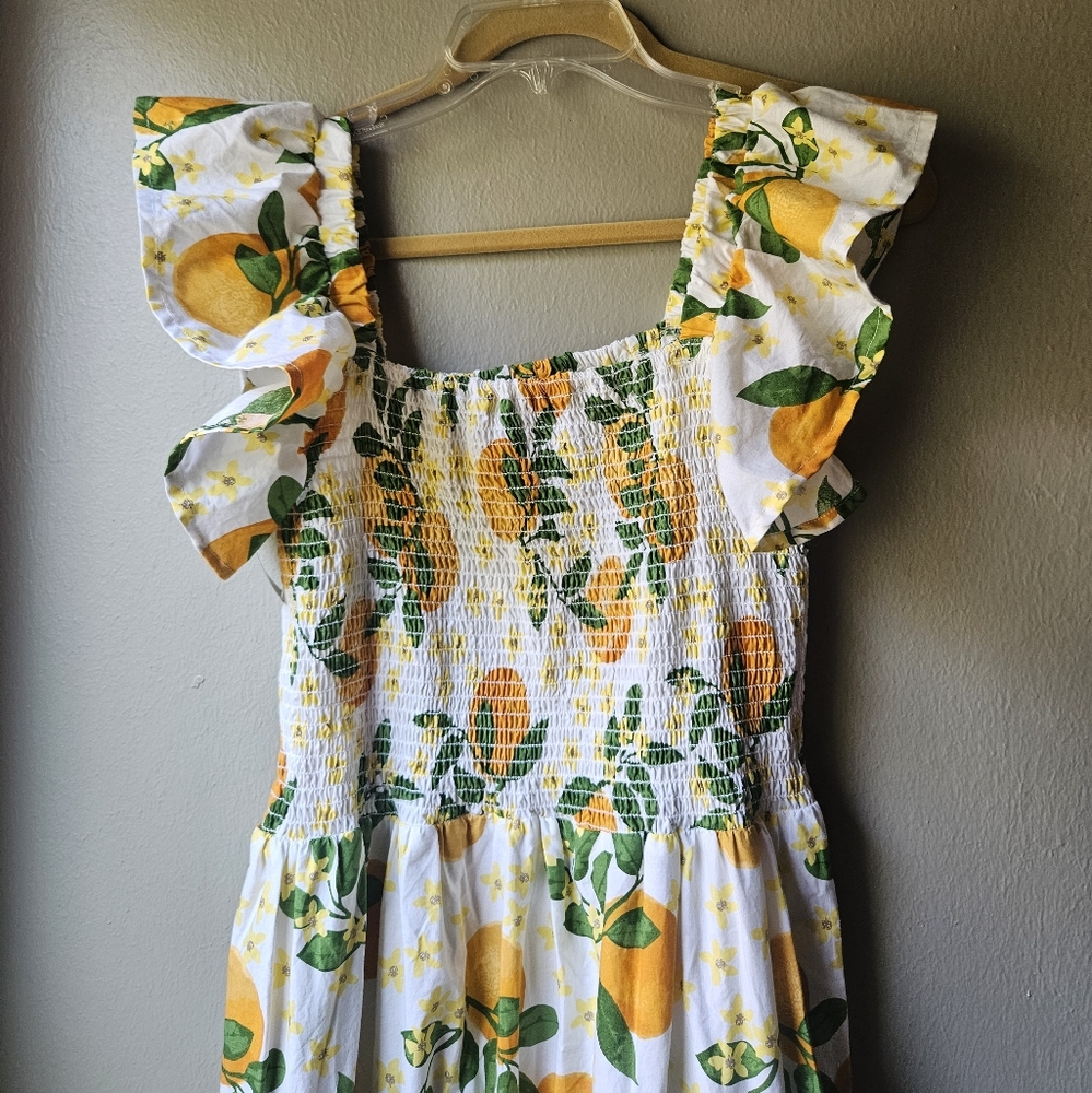 🍊 XL Flutter Sleeve Smocked Tiered Maxi Dress From 8 Oak Lane - Picture 3 of 7